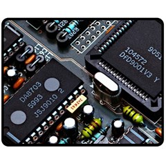 Motherboard Board Circuit Electronic Technology Fleece Blanket (medium)