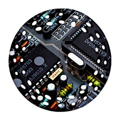 Motherboard Board Circuit Electronic Technology Ornament (round Filigree)