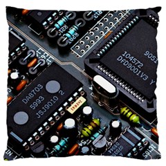 Motherboard Board Circuit Electronic Technology Standard Premium Plush Fleece Cushion Case (two Sides)