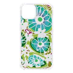 Mazipoodles Love Flowers - Olive Teal Green Purple White-  Iphone 13 Tpu Uv Print Case