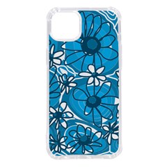 Mazipoodles Love Flowers - Blue White Iphone 14 Plus Tpu Uv Print Case by Mazipoodles