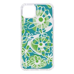 Mazipoodles Love Flowers - Teal Green Iphone 14 Plus Tpu Uv Print Case by Mazipoodles