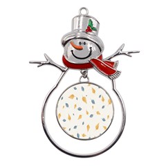 Background-24 Metal Snowman Ornament by nateshop