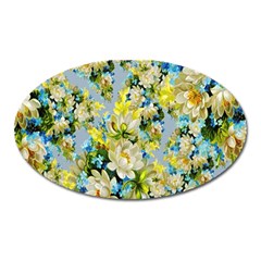 Background-flowers Oval Magnet by nateshop