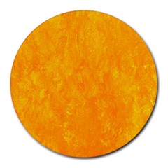 Background-yellow Round Mousepad