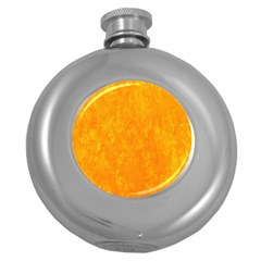 Background-yellow Round Hip Flask (5 oz)