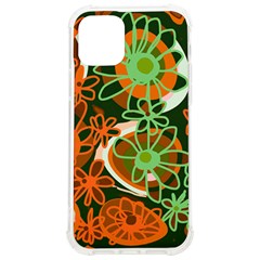 Mazipoodles Love Flowers - Green Orange Iphone 12/12 Pro Tpu Uv Print Case by Mazipoodles