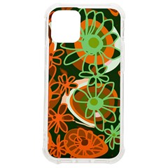 Mazipoodles Love Flowers - Green Orange Iphone 12 Mini Tpu Uv Print Case	 by Mazipoodles