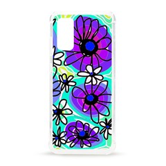 Mazipoodles Love Flowers - Blue Purple Black Samsung Galaxy S20 6 2 Inch Tpu Uv Case by Mazipoodles