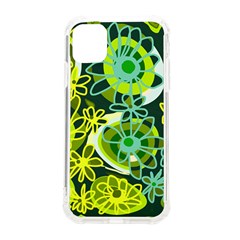 Mazipoodles Love Flowers - Green Lemon Duck Egg Blue Iphone 11 Tpu Uv Print Case by Mazipoodles