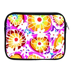 Mazipoodles Love Flowers - Rainbow White Apple Ipad 2/3/4 Zipper Cases by Mazipoodles
