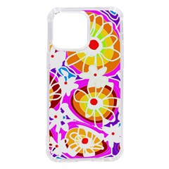 Mazipoodles Love Flowers - Rainbow White Iphone 14 Pro Max Tpu Uv Print Case by Mazipoodles