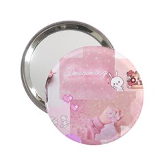 Pink Aesthetic, Clouds, Cute, Glitter, Hello Kitty, Pastel, Soft 2 25  Handbag Mirrors by nateshop