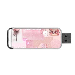 Pink Aesthetic, Clouds, Cute, Glitter, Hello Kitty, Pastel, Soft Portable Usb Flash (two Sides) by nateshop