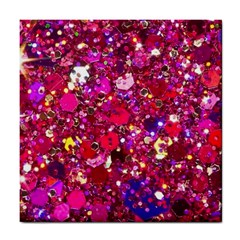 Pink Glitter, Cute, Girly, Glitter, Pink, Purple, Sparkle Tile Coaster