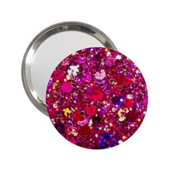 Pink Glitter, Cute, Girly, Glitter, Pink, Purple, Sparkle 2.25  Handbag Mirrors