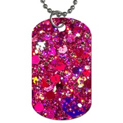 Pink Glitter, Cute, Girly, Glitter, Pink, Purple, Sparkle Dog Tag (Two Sides)