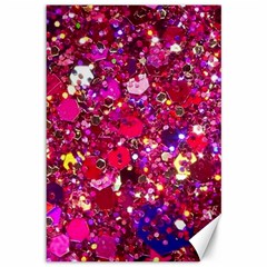 Pink Glitter, Cute, Girly, Glitter, Pink, Purple, Sparkle Canvas 12  x 18 