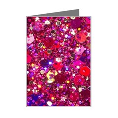 Pink Glitter, Cute, Girly, Glitter, Pink, Purple, Sparkle Mini Greeting Card