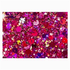 Pink Glitter, Cute, Girly, Glitter, Pink, Purple, Sparkle Large Glasses Cloth (2 Sides) by nateshop