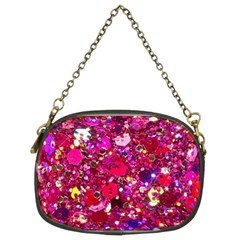 Pink Glitter, Cute, Girly, Glitter, Pink, Purple, Sparkle Chain Purse (Two Sides)