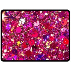 Pink Glitter, Cute, Girly, Glitter, Pink, Purple, Sparkle Fleece Blanket (Large)