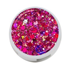 Pink Glitter, Cute, Girly, Glitter, Pink, Purple, Sparkle 4-port Usb Hub (two Sides) by nateshop