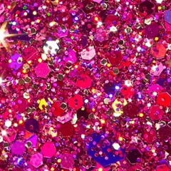 Pink Glitter, Cute, Girly, Glitter, Pink, Purple, Sparkle Play Mat (Square)