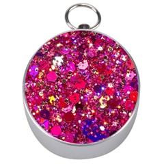 Pink Glitter, Cute, Girly, Glitter, Pink, Purple, Sparkle Silver Compasses