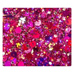 Pink Glitter, Cute, Girly, Glitter, Pink, Purple, Sparkle Two Sides Premium Plush Fleece Blanket (Small)