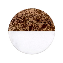 Pink Glitter, Cute, Girly, Glitter, Pink, Purple, Sparkle Classic Marble Wood Coaster (Round) 