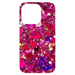 Pink Glitter, Cute, Girly, Glitter, Pink, Purple, Sparkle Iphone 14 Pro Black Uv Print Case by nateshop