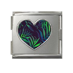 Tree Leaves Mega Link Heart Italian Charm (18mm) by nateshop