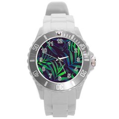 Tree Leaves Round Plastic Sport Watch (l) by nateshop