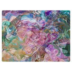 Abstract Waves Two Sides Premium Plush Fleece Blanket (extra Small) by kaleidomarblingart