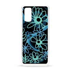Mazipoodles Love Flowers - Black Dusty Blue Duck Egg Green Samsung Galaxy S20 6 2 Inch Tpu Uv Case by Mazipoodles