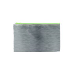 Aluminum Textures, Horizontal Metal Texture, Gray Metal Plate Cosmetic Bag (xs) by nateshop