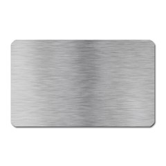 Aluminum Textures, Horizontal Metal Texture, Gray Metal Plate Magnet (rectangular) by nateshop