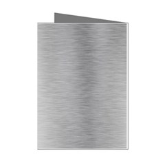 Aluminum Textures, Horizontal Metal Texture, Gray Metal Plate Mini Greeting Cards (pkg Of 8)