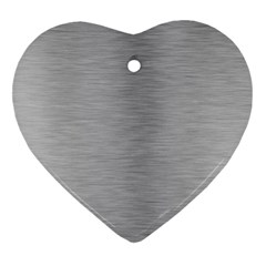 Aluminum Textures, Horizontal Metal Texture, Gray Metal Plate Heart Ornament (two Sides) by nateshop