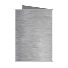 Aluminum Textures, Horizontal Metal Texture, Gray Metal Plate Mini Greeting Cards (pkg Of 8) by nateshop