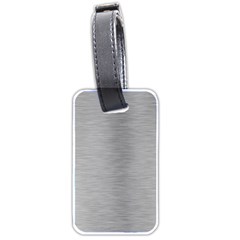 Aluminum Textures, Horizontal Metal Texture, Gray Metal Plate Luggage Tag (two Sides) by nateshop