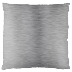 Aluminum Textures, Horizontal Metal Texture, Gray Metal Plate Standard Premium Plush Fleece Cushion Case (one Side) by nateshop