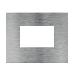 Aluminum Textures, Horizontal Metal Texture, Gray Metal Plate White Tabletop Photo Frame 4 x6  by nateshop