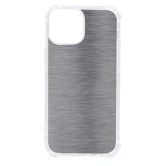 Aluminum Textures, Horizontal Metal Texture, Gray Metal Plate Iphone 13 Mini Tpu Uv Print Case by nateshop