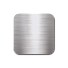 Aluminum Textures, Polished Metal Plate Rubber Square Coaster (4 pack)