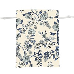 Blue Vintage Background, Blue Roses Patterns Lightweight Drawstring Pouch (xl)