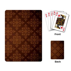 Brown Floral Pattern Floral Vintage Pattern, Brown Vintage Playing Cards Single Design (rectangle) by nateshop