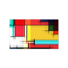 Multicolored Retro Abstraction, Lines Retro Background, Multicolored Mosaic Sticker Rectangular (10 Pack) by nateshop