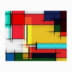 Multicolored Retro Abstraction, Lines Retro Background, Multicolored Mosaic Small Glasses Cloth by nateshop